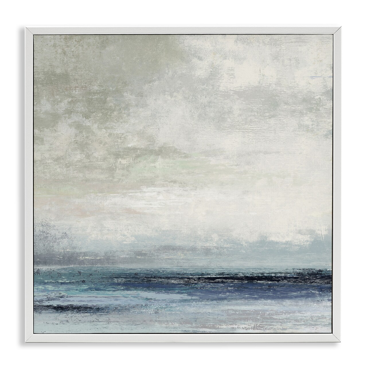 Stupell Industries Rainy Sea Shoreline Abstract Framed Giclee Art